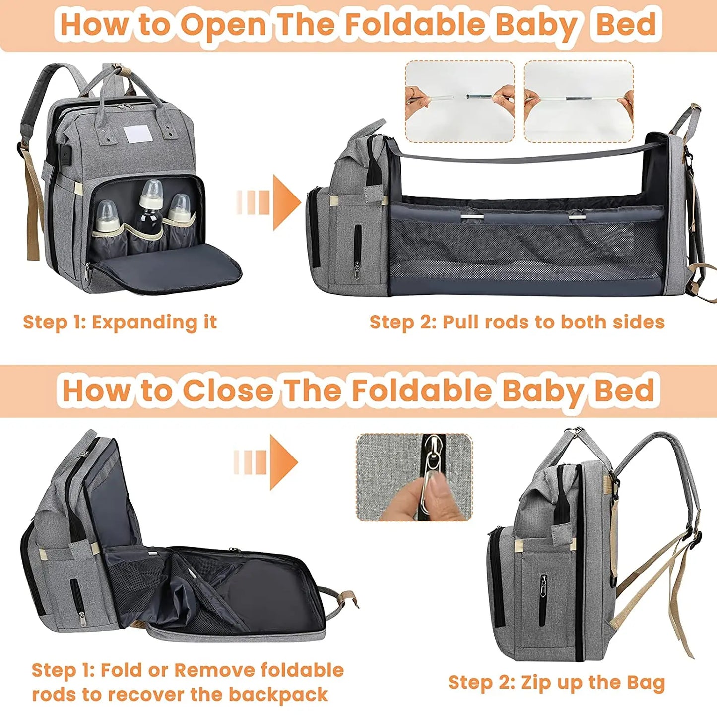 Baby bag and bed