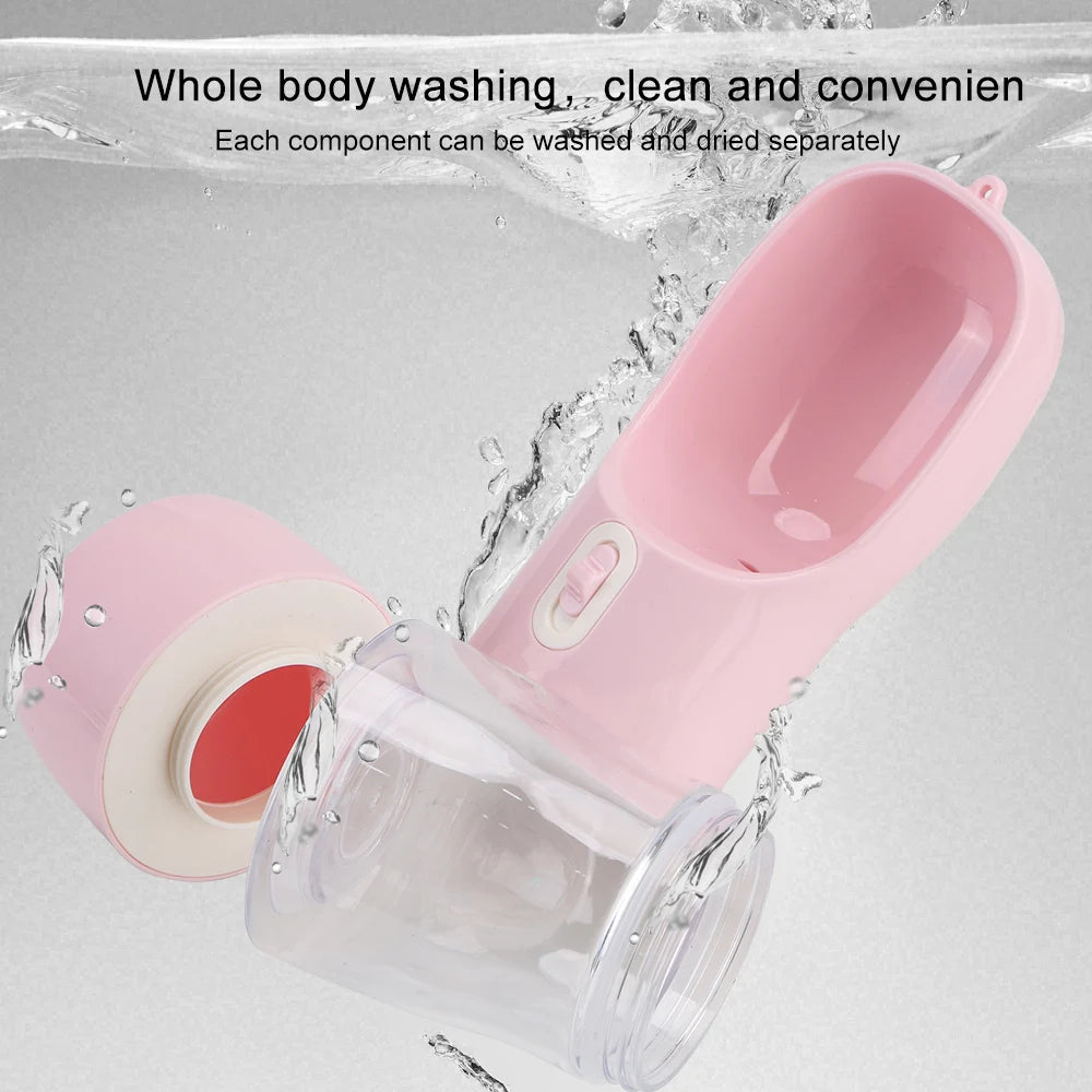 Dog Cat Outdoor Walking Travel Supplies Pet Product Portable Pet Water Bottle Feeder Bowl Dog Water Bottle