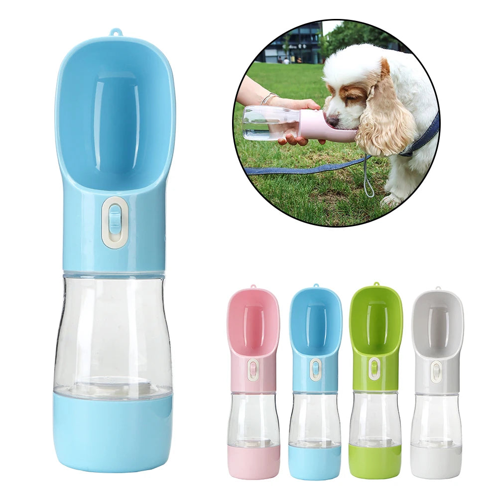 Dog Cat Outdoor Walking Travel Supplies Pet Product Portable Pet Water Bottle Feeder Bowl Dog Water Bottle
